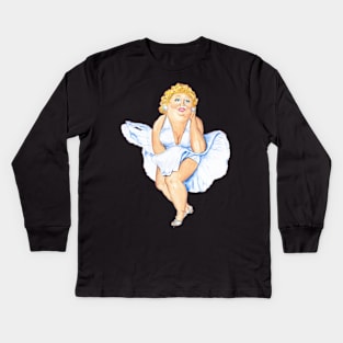 A take on Marilyn Monroe painting Kids Long Sleeve T-Shirt